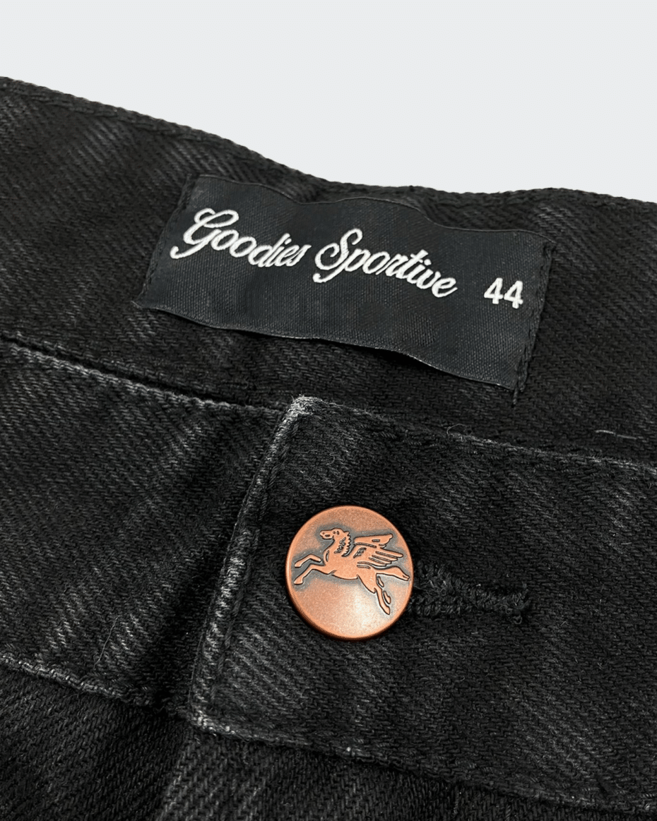 Goodies Sportive Black Denim Short