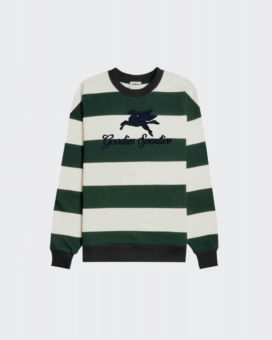 Goodies Sportive Striped Retro Crewneck