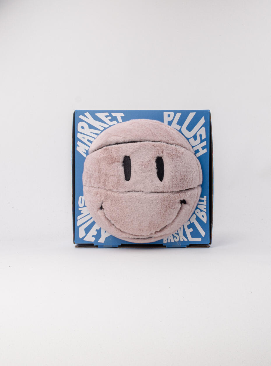 Market Smiley Sherpa BBal Pillow