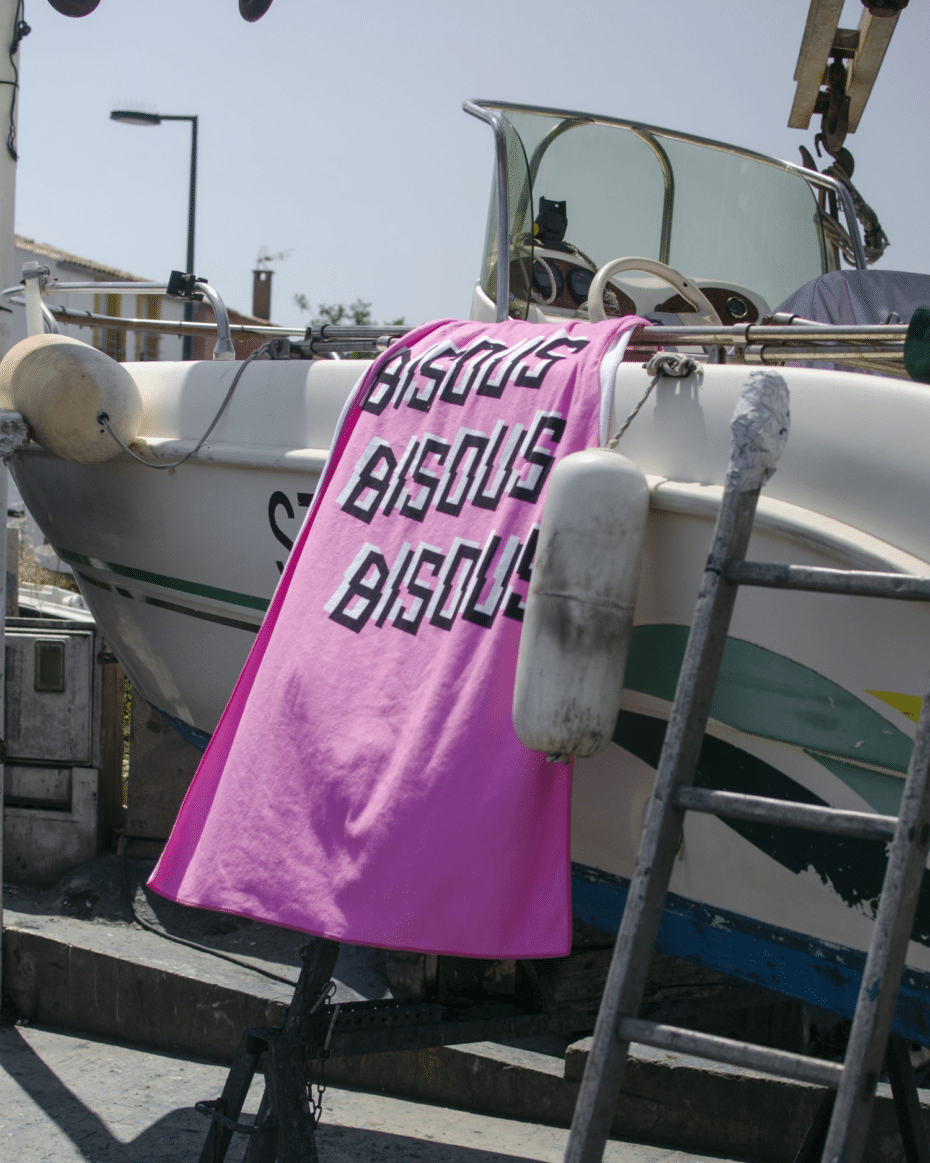 Bisous Bisous Beach Towel Bisous x3