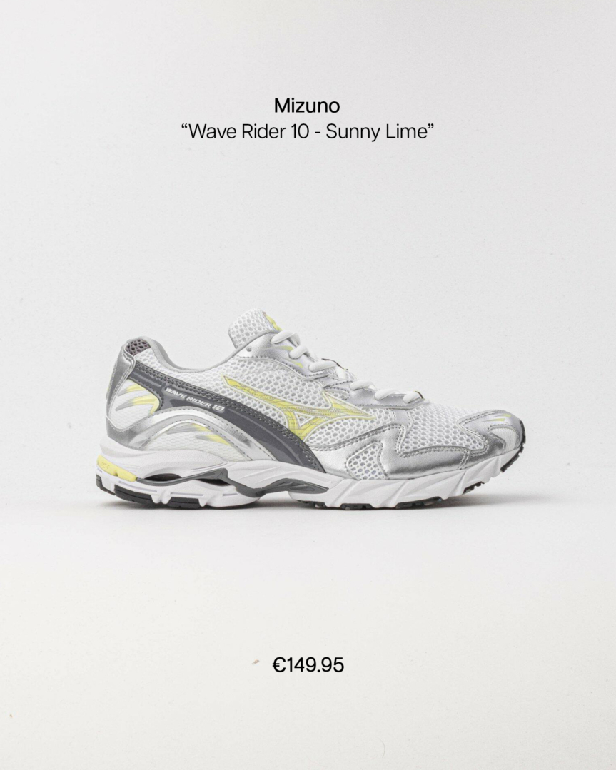 mizuno wave rider 10 sunny lime fp