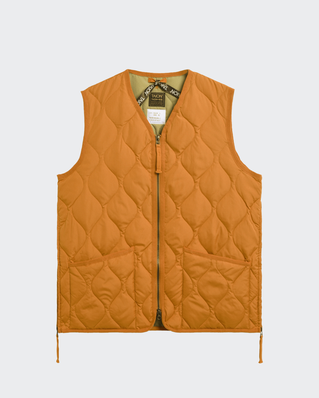 Taion Military Zip V-Neck Down