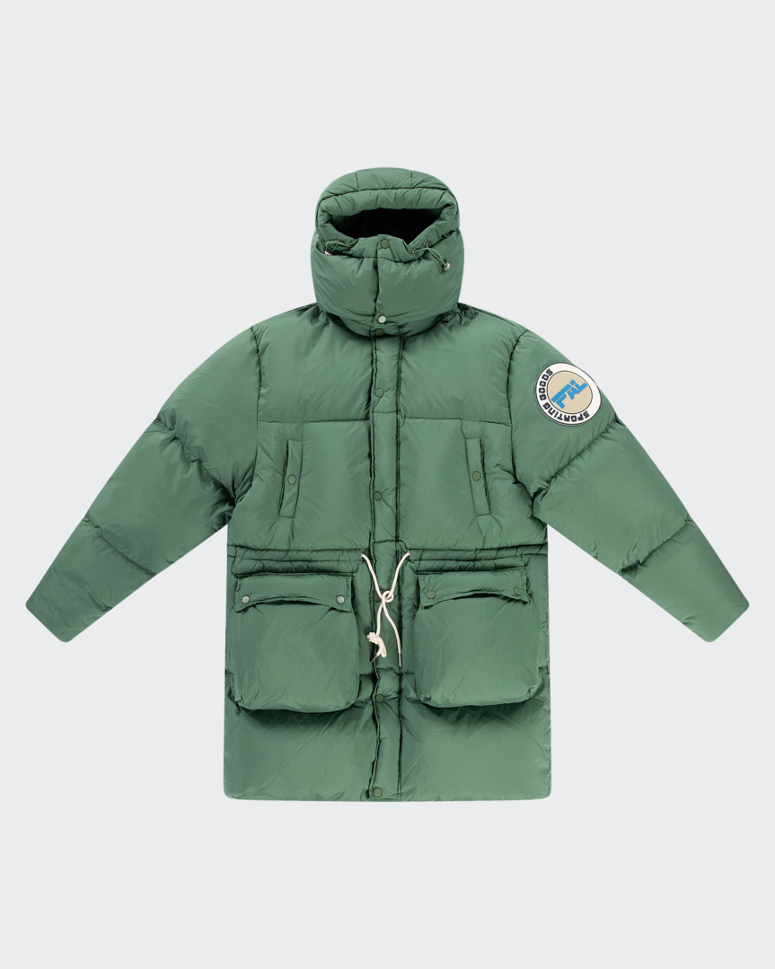 PAL First Ascent Long Down Coat Outdoor Green · PALAW23024-504