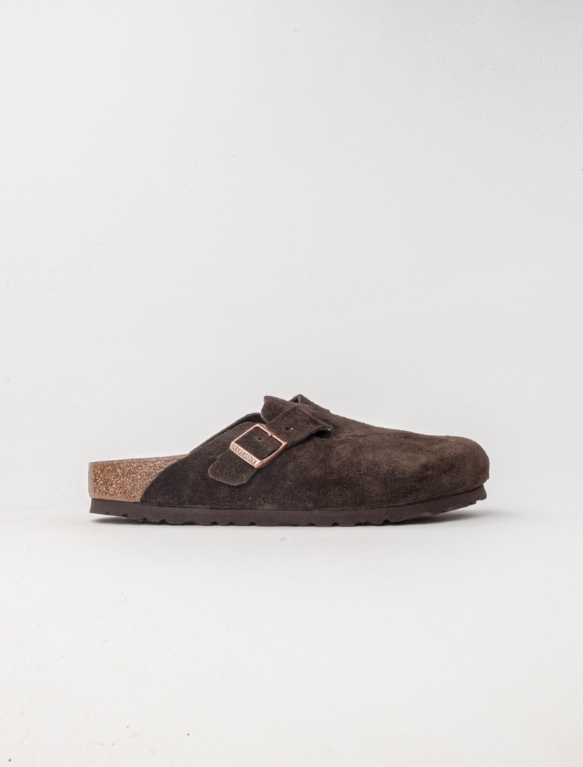 サンダル・ミュール BIRKENSTOCK SS25 BOSTON (660463 MOCCA) Boston Soft Footbed Suede Leather Mocha | BIRKENSTOCK