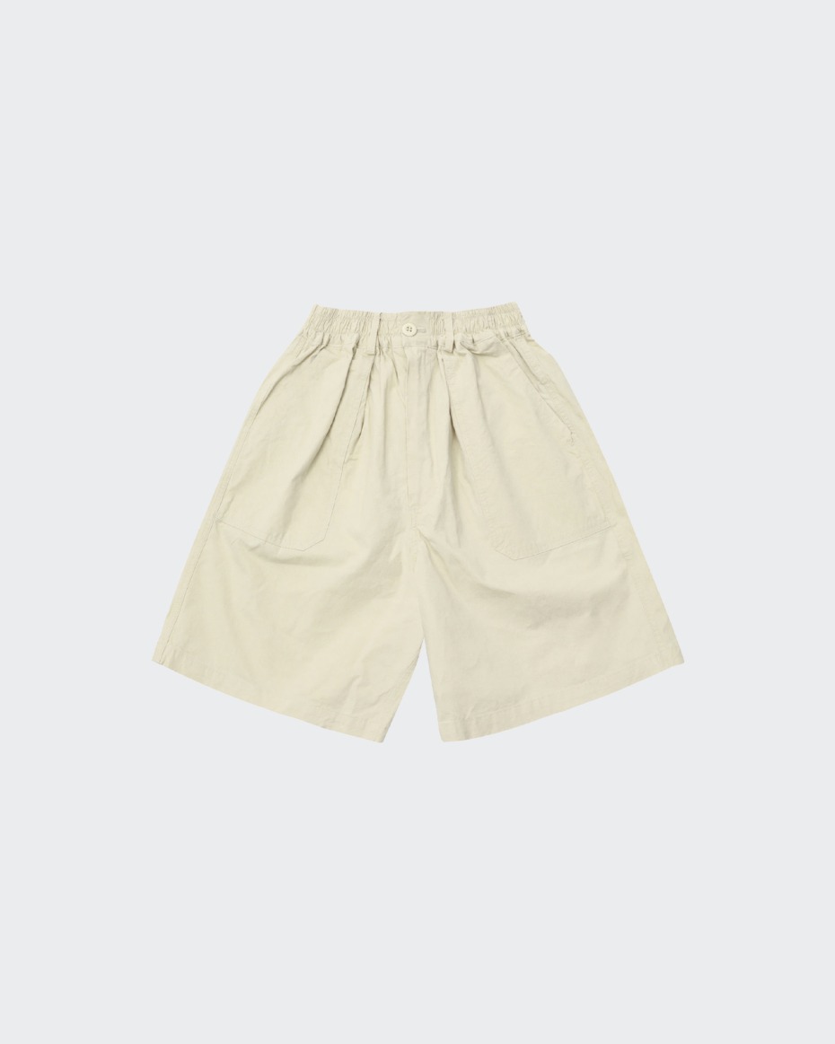 Kappy Two Tuck Wide Half Pants