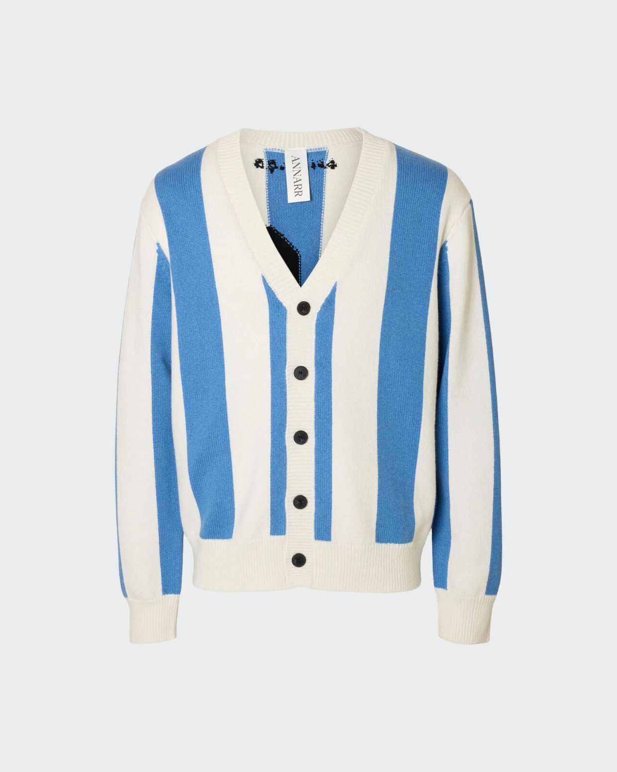 Annar SS Knit Stripe Open Polo