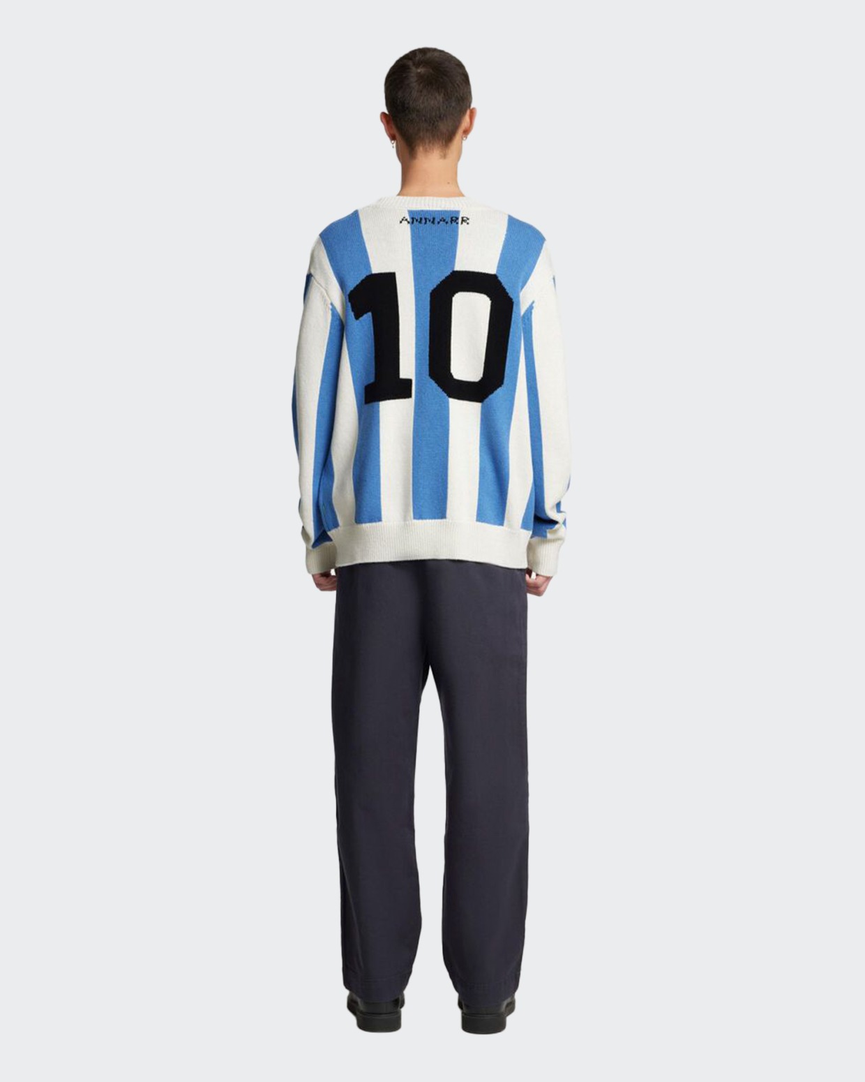 Annar SS Knit Stripe Open Polo