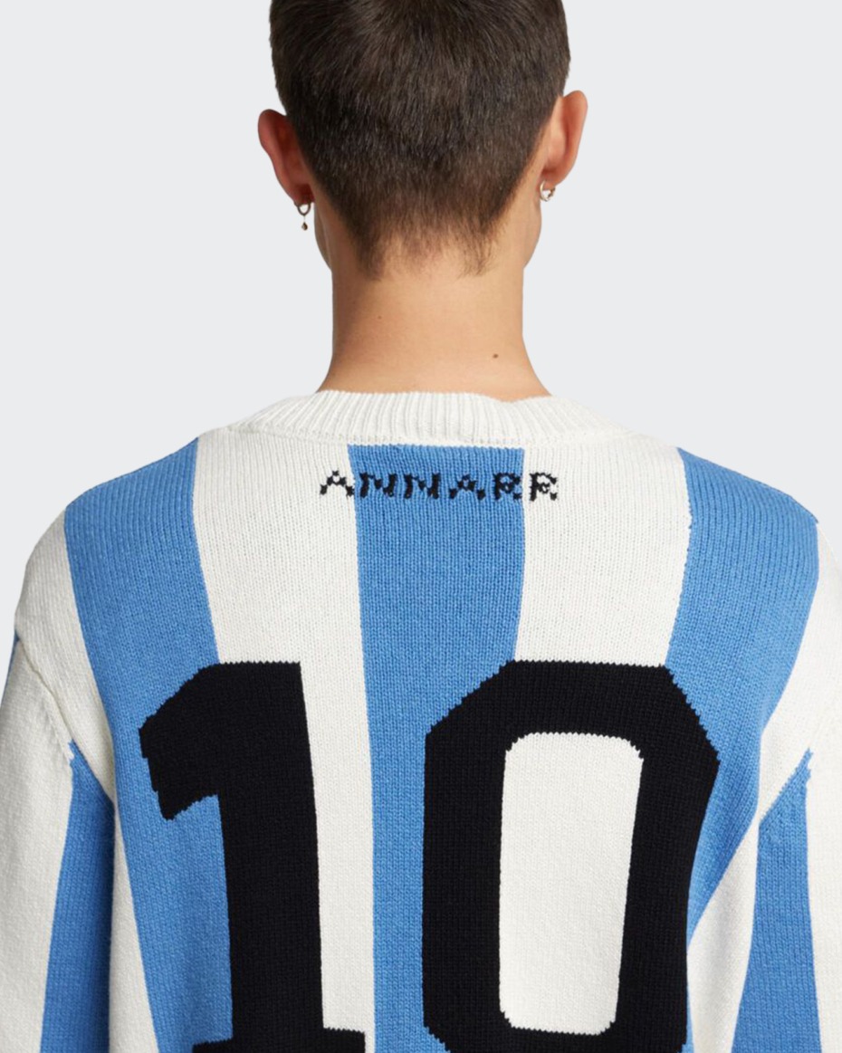 Annar SS Knit Stripe Open Polo