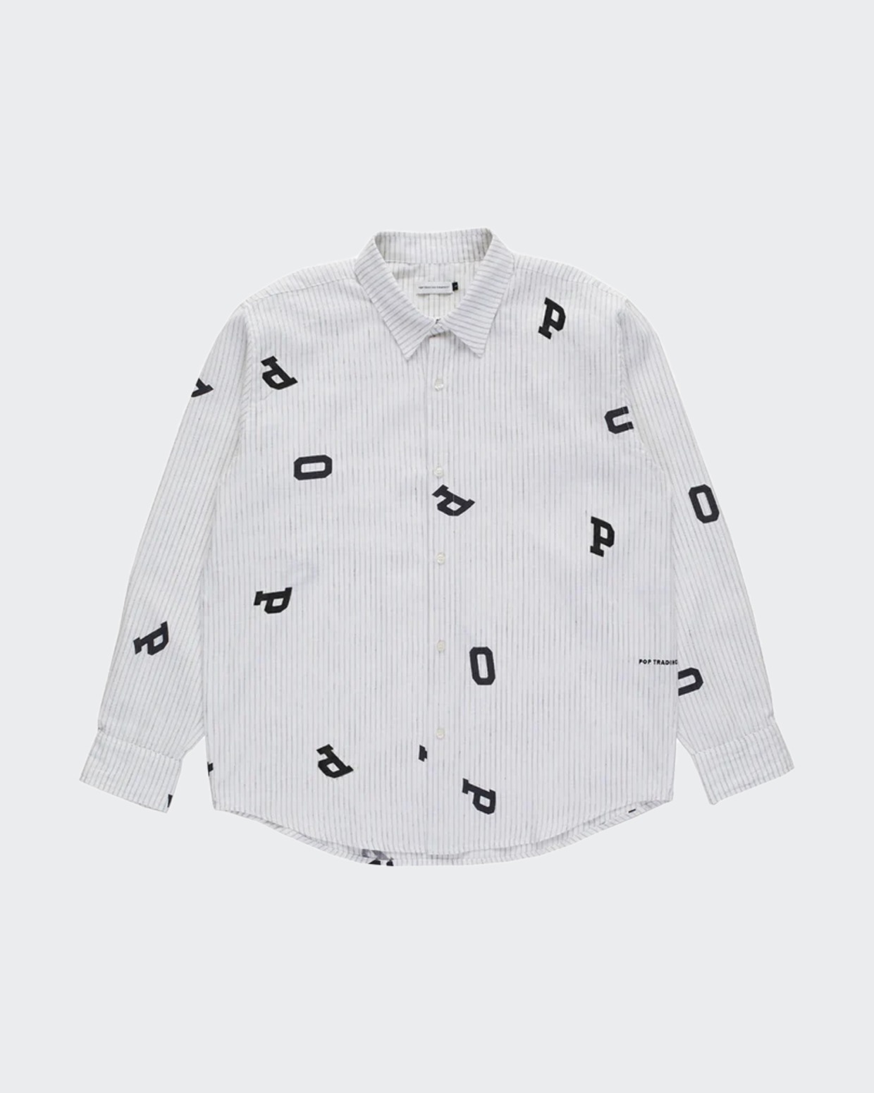 POP Trading Letters striped pop shirt