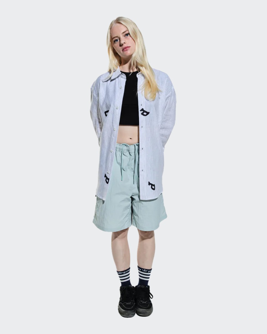 POP Trading Letters striped pop shirt