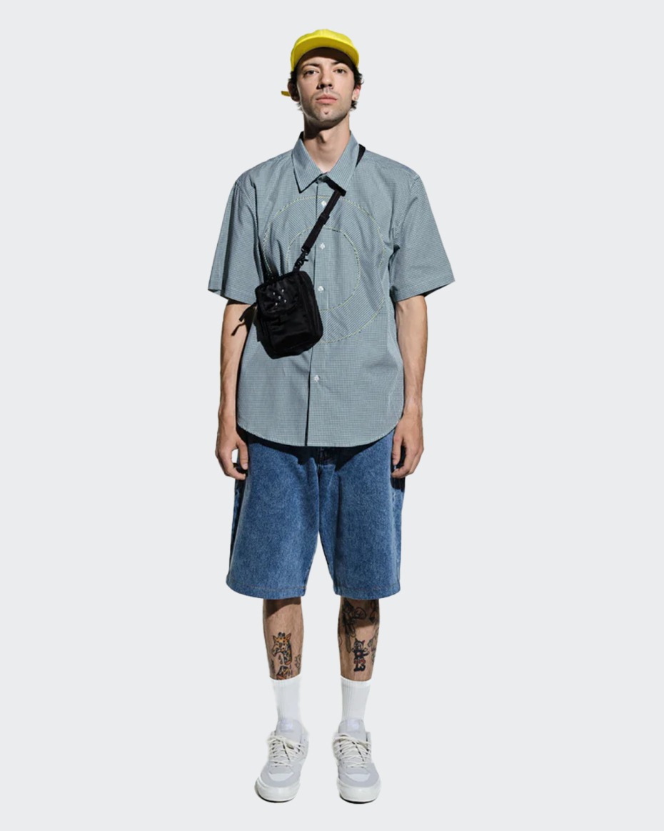 POP Trading O Shortsleeve Gingham Shirt