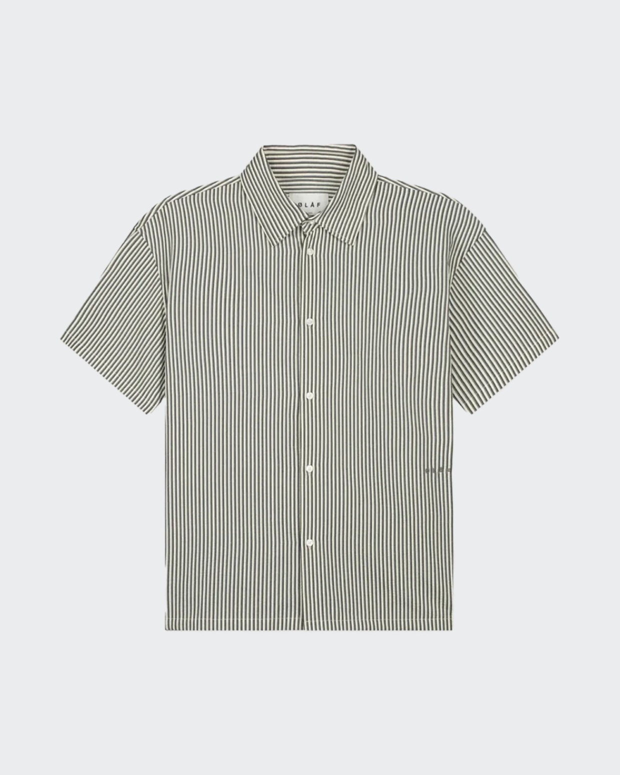 OLAF Boxy Seersucker Stripe Shirt S