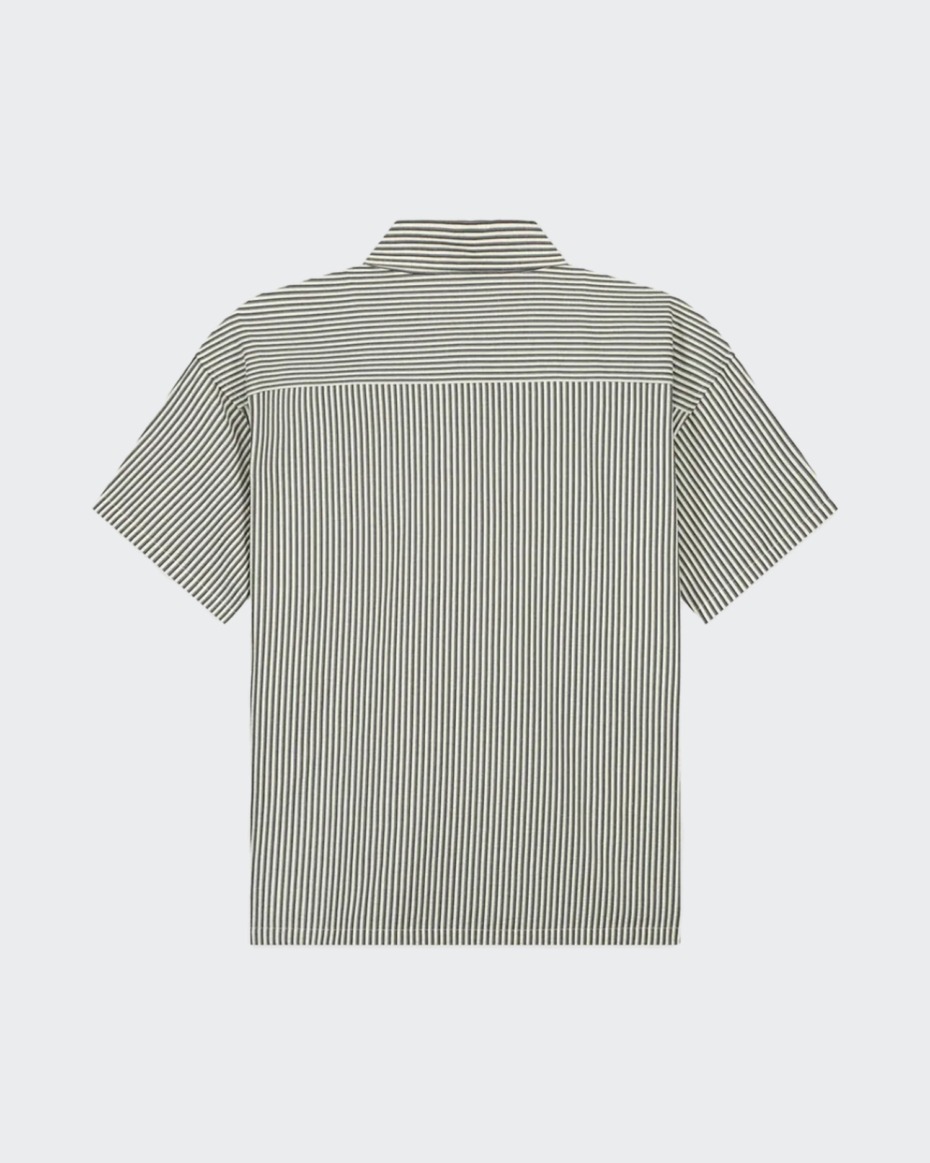 OLAF Boxy Seersucker Stripe Shirt S
