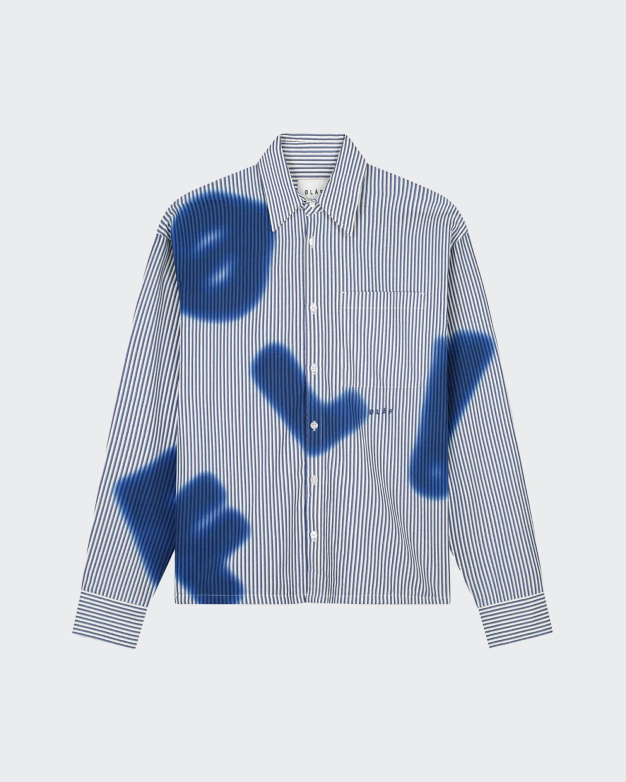 OLAF Stain Logo Stripe Shirt LS