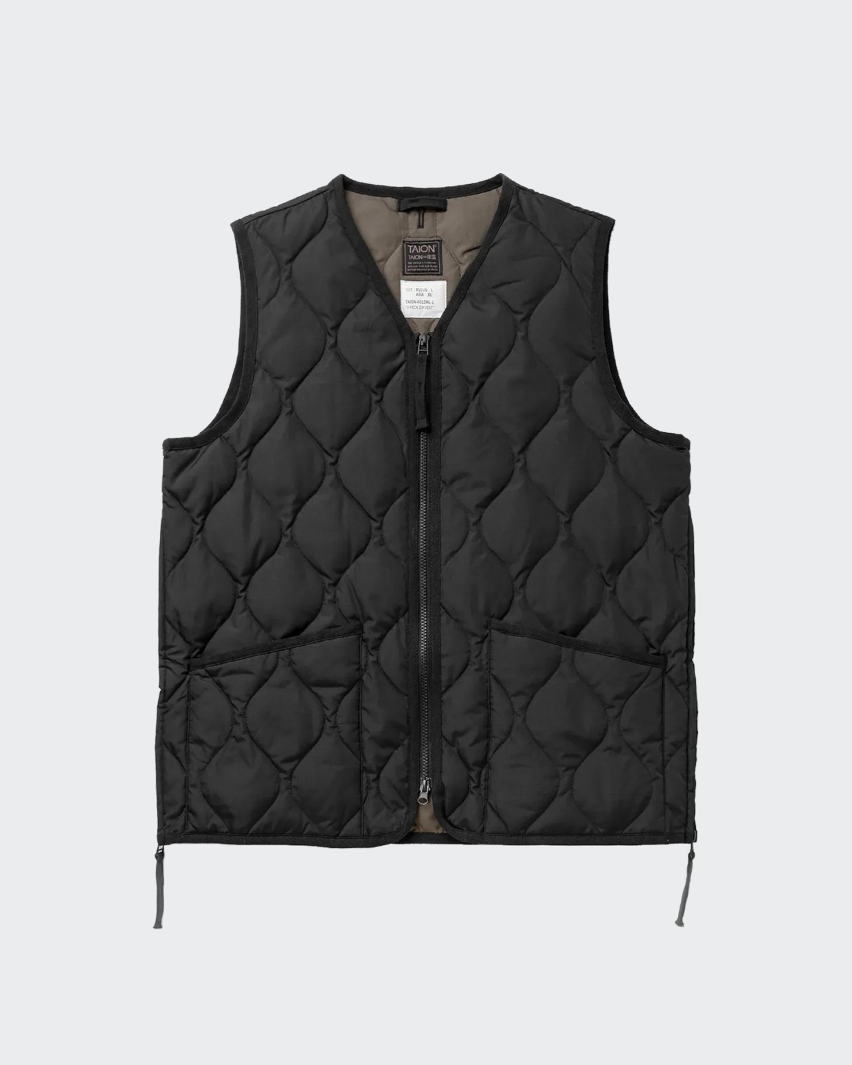 Taion Military Zip V Neck Down Vest