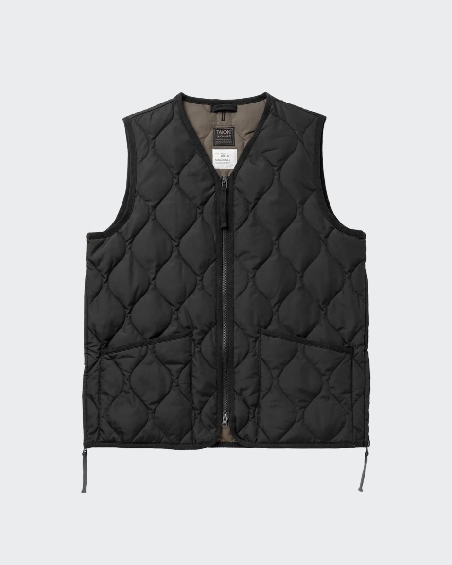 Taion Military Zip V Neck Down Vest