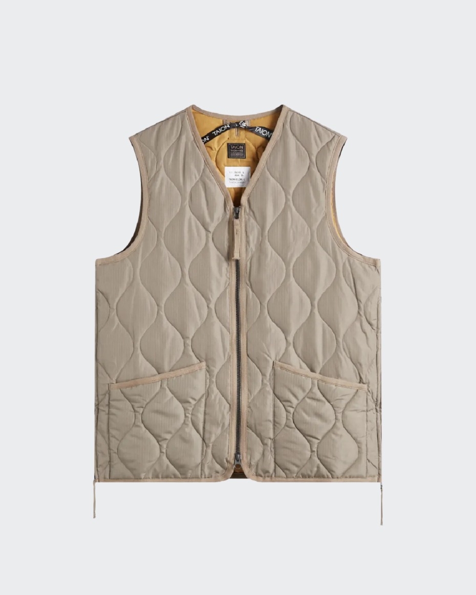 Taion Military Zip V Neck Down Vest