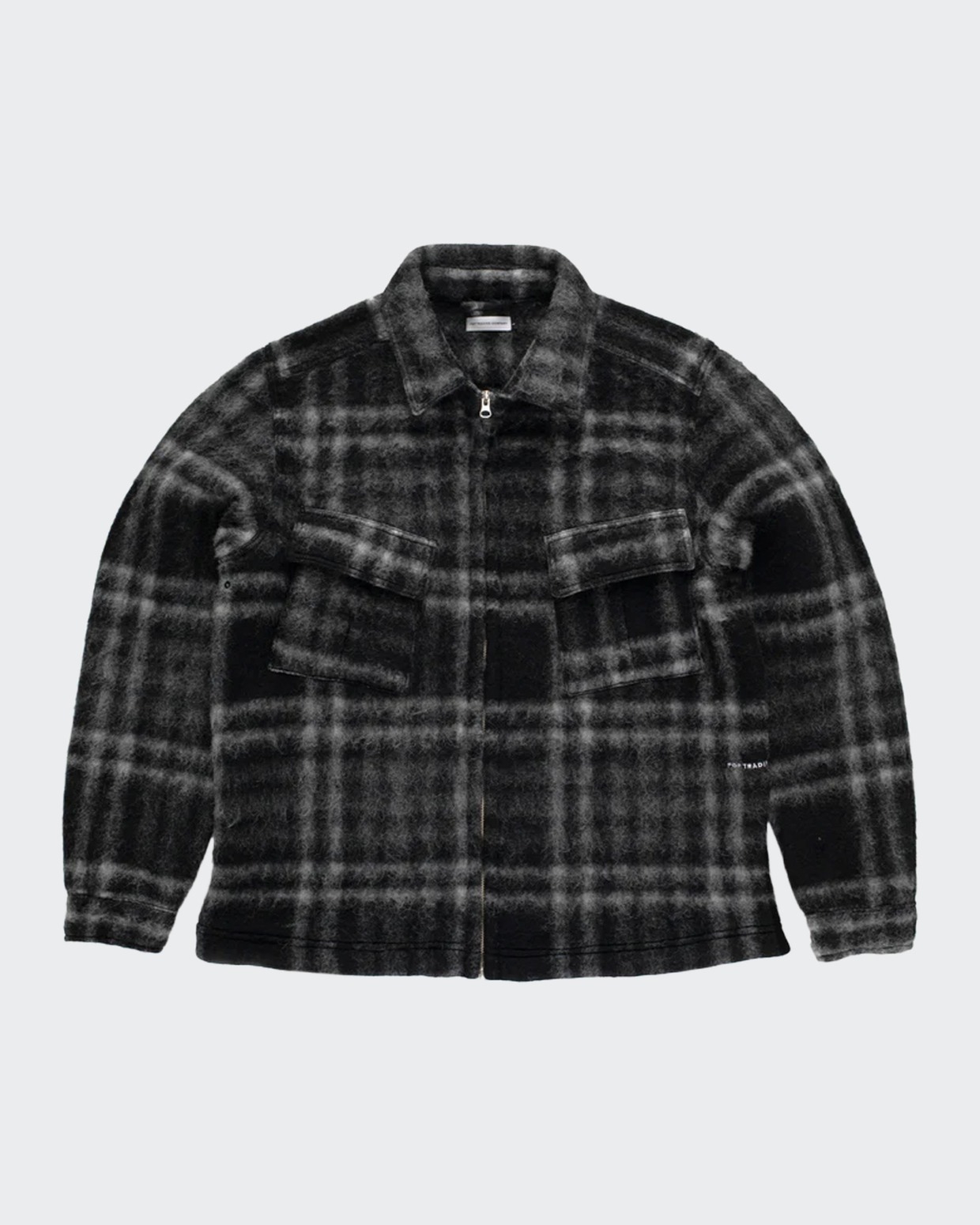 POP Trading Checked Wool Shirt Jacket