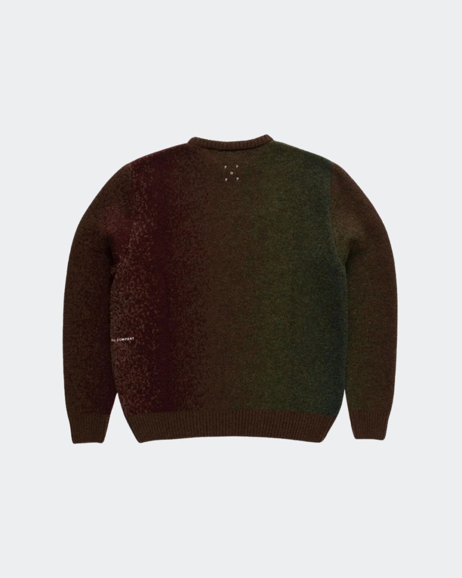 POP Trading Mohair Striped Knit Crewneck