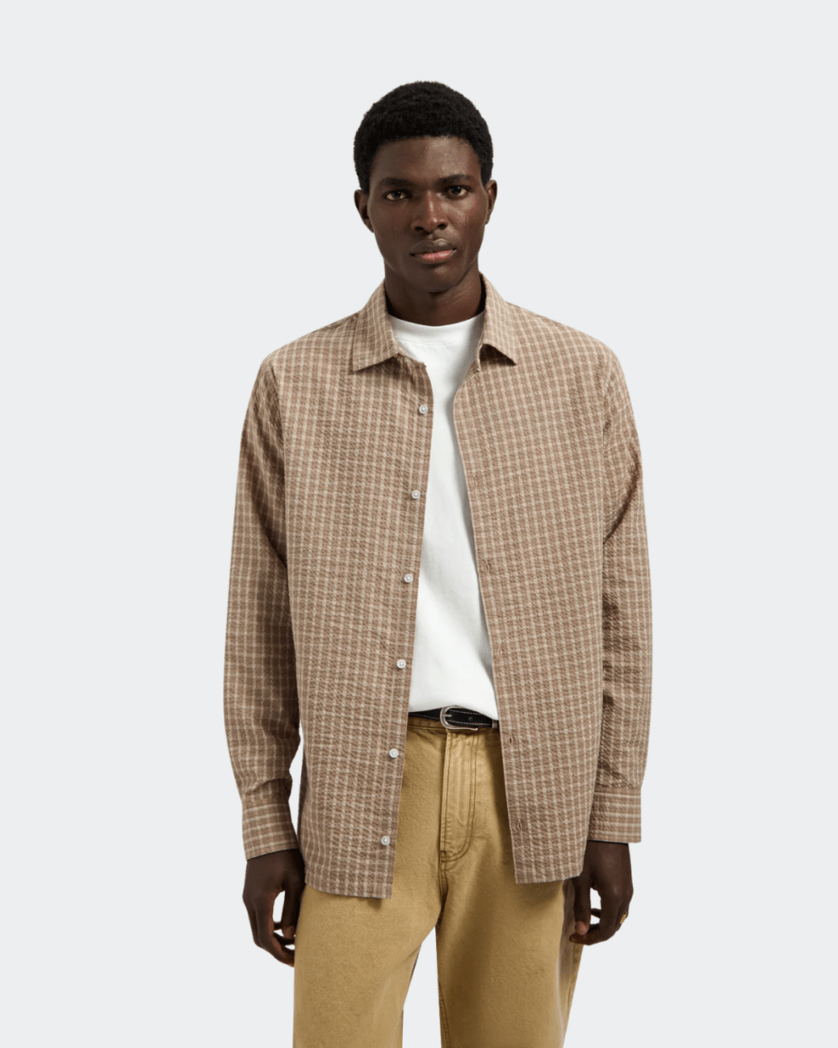 OLAF Checked Seersucker LS Shirt