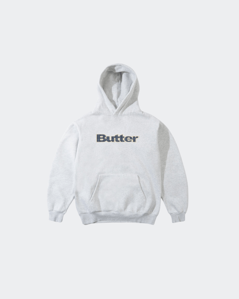 Butter Goods Plaid Logo Applique Hoodie