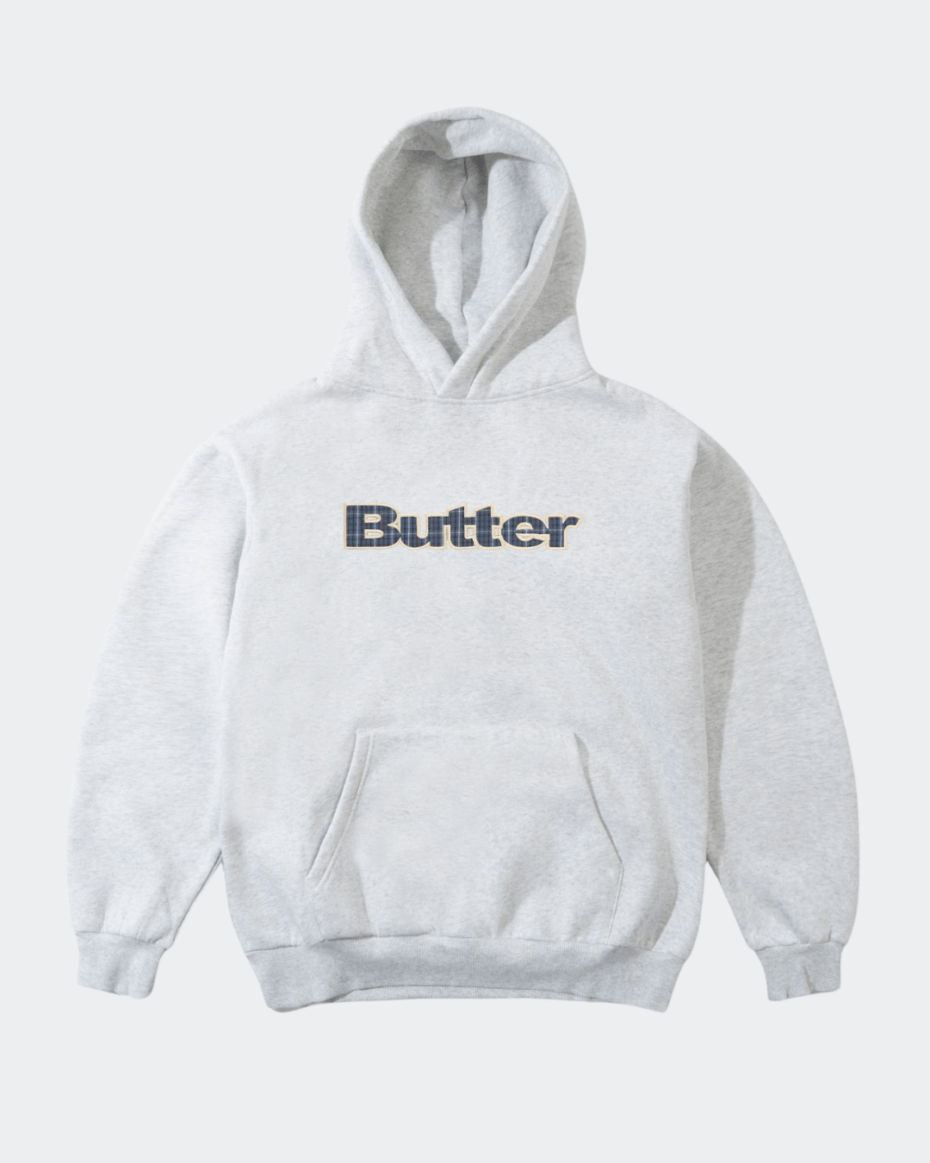 Butter Goods Plaid Logo Applique Hoodie