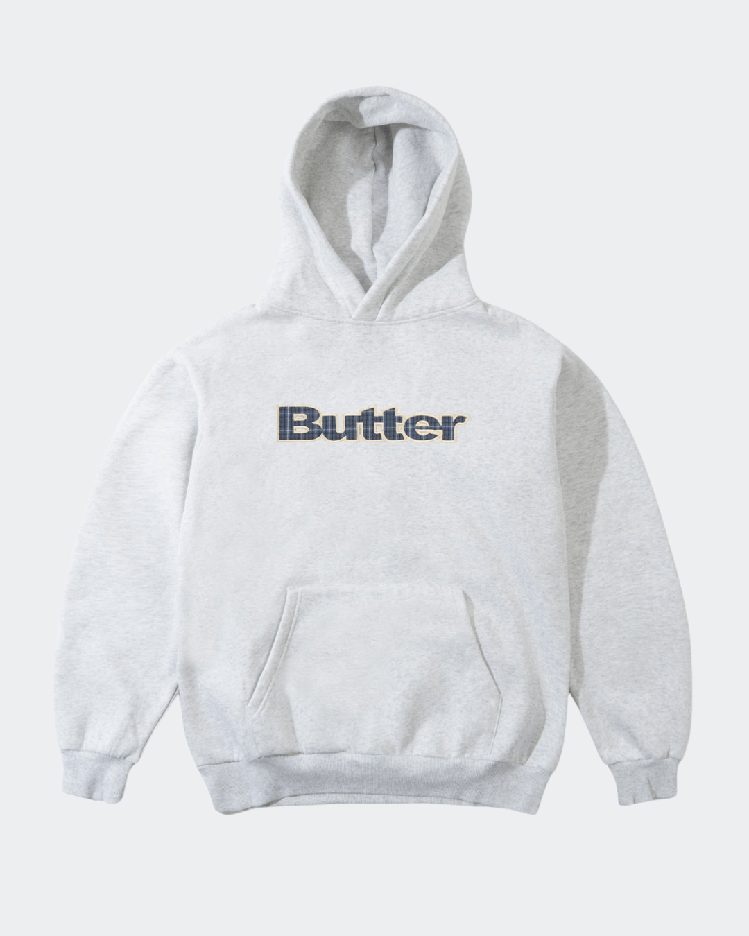 Butter Goods Plaid Logo Applique Hoodie